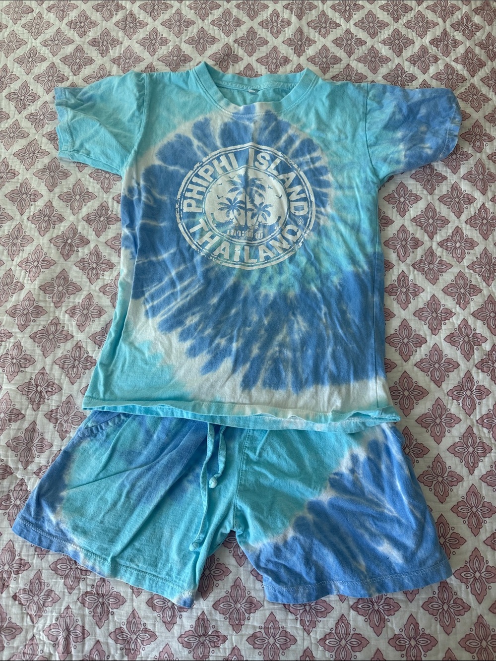 Kids Blue Tie-Dye Set - Phiphi Island 🇹🇭 Thailand Souvenir